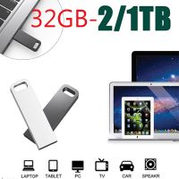 【CW】 Usb 3.0 32GB 2/1TB Metal Flash Drive High Speed Data Memory Storage Disk Key Ring Memory Stick Universal For Phone/PC