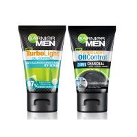 Garnier Men การ์นิเย่ เมน โฟมล้างหน้า เทอร์โบไลท์ ออย คอนโทรล 100 มล. 1 หลอด