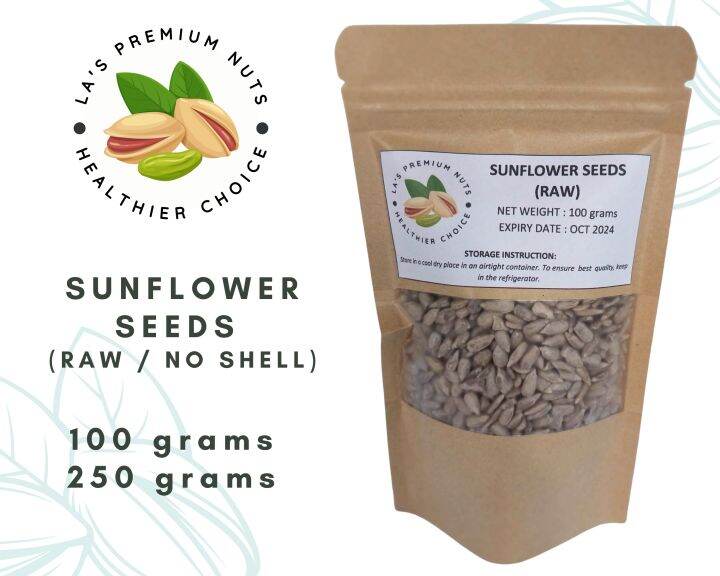 Raw Sunflower Seeds (No Shell) 100 grams or 250 grams Lazada PH