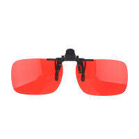 gou 1X Kids Foldable Clip Amblyopia Corrective Glasses Red Green Color Squint Blind