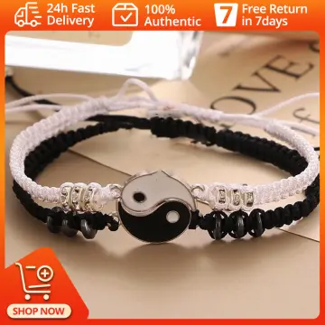 2pcs Magnetic Love Couple Bracelet, Men'S Simple Street Bracelet Set  Valentine'S Day Gift | SHEIN USA
