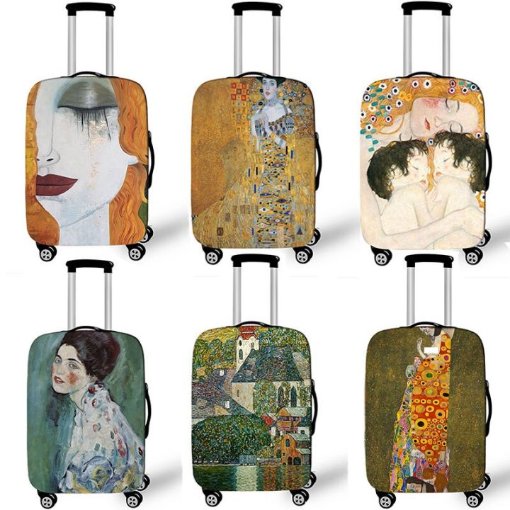 Klimt Suitcase Cover Flight Gustav The kiss Elastic Luggage Case
