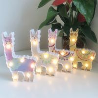 Alpaca Shape Party Decoration 3D Lamp LED Night Light for home decor bedroom Table LED Light Kids birthday Baby Shower Light Night Lights