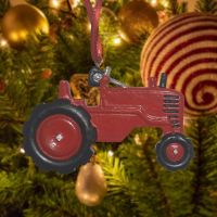 【CC】❏✽  Tractor Ornaments Resin Pendant Xmas Ornament Kids Hanging Car Farmhouse