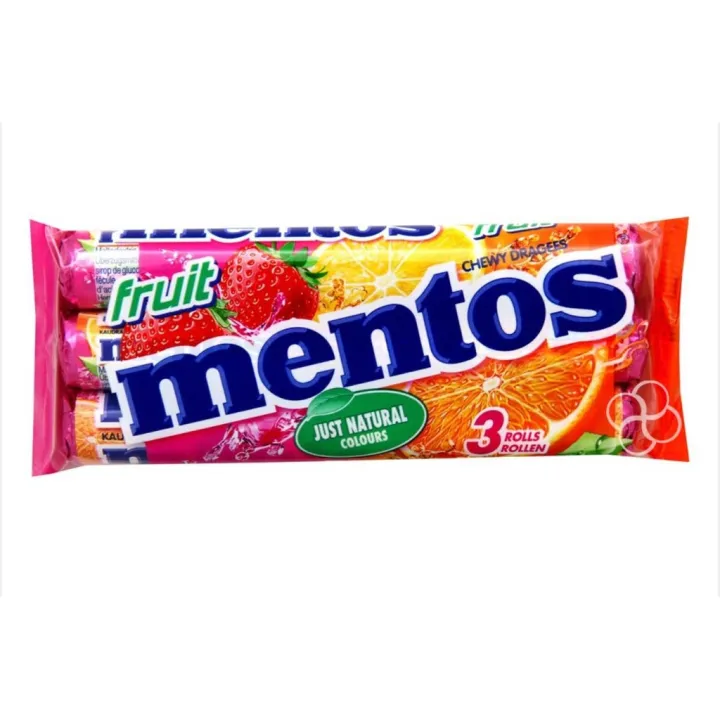 Mentos Fruit Candy Roll 114g 3s Candy Pants Candy For Kids Candy Jar ...