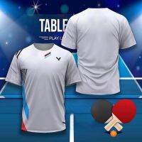 (All sizes are in stock)   [Hot Selling] New Quick Dried Chinese Dragon Table Tennis Suit Mens and Womens T-shirts, Badminton Uniforms, Boys Table Tennis R  (You can customize the name and pattern for free)