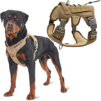 Tactical Dog Harness for Small Large Dogs No Pull Adjustable Pet Harness and leash Set Reflective K9 Working Training Vest Collars