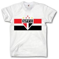 [พร้อมส่ง] เสื้อยืดผ้าฝ้าย 100% พิมพ์ลาย Sao Paulo Brazil Football Crest Paulo Serie A Brasil พลัสไซซ์  เสื้อยืดคอกลม