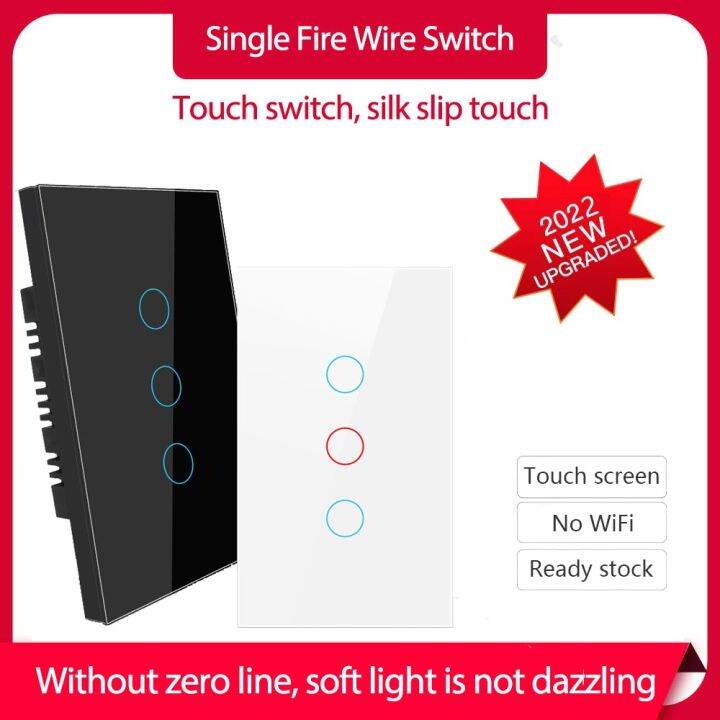 Smart Touch Wall Light Switch With Night Fluorescence Indicator US