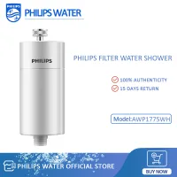 Philips water AWP1775 Shower Filter เครื่องกรองฝักบัว ฝักบัวกรองน้ำ เครื่องกรองน้ำ ลดคอลรีนได้ถึง 99% สำหรับอาบน้ำฝักบัว ความสามารถในการกรอง 50,000L