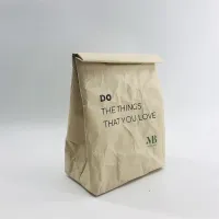 300ml Durable and Degradable Warp and Weft Paper Kraft Paper Aluminum Film Outdoor Picnic Insulation Lunch BoxThermal Bag