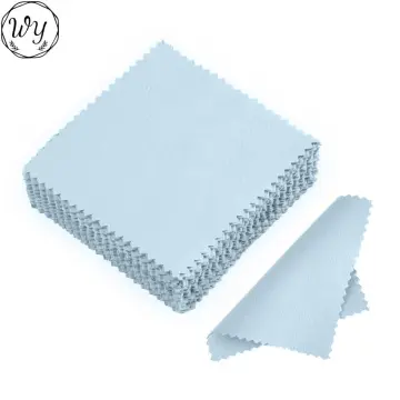 50-10Pcs Sterling Silver Polishing Cloth Silver Color Cleaning Cloths With  Individually Package Soft Clean For