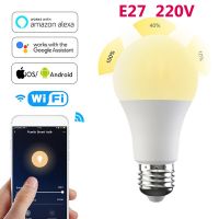 【❖】 chengyuanshop mall 15W หลอดไฟ WiFi อัจฉริยะสีขาว Lam LED หรี่แสงได้ E27 B22หลอดไฟ WiFi เข้ากันได้กับ Alexa Google Home Dropship