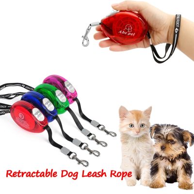 [HOT!] 2.5M New Dog Leash Automatic Retractable Nylon Dog Collar Extension Puppy Walking Running Lead Cat Leash Rope Dogs Accessories