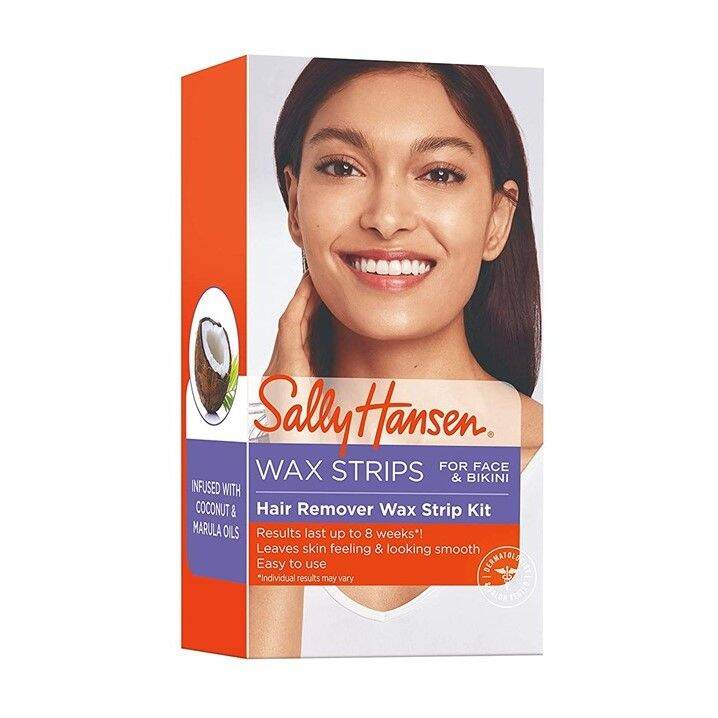 Sally Hansen Wax Strips for Face & Bikini, Hair Remover Wax Strip Kit