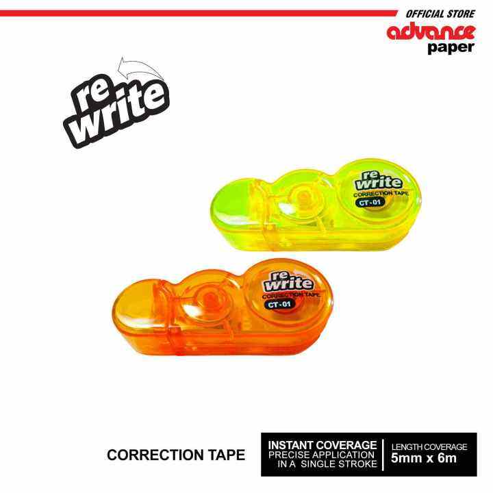 Rewrite Correction Tape CT01 (5mmx6m) Lazada PH