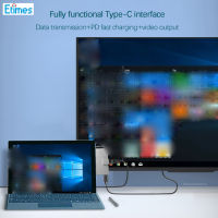 Etims USB C แท่นวางมือถือจอภาพแฟลชไดรฟ์สองหัวความเร็วสูงสูง7 In 1 Type-C แท่นวางมือถือสำหรับ Surface Pro 8/9/X USB3.0 2.0 1.0 ET-MY