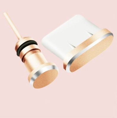 Type-C ชาร์จพอร์ตโทรศัพท์3.5มม. ช่องเสียบหูฟังซิมการ์ด Type C Plug Anti Debu สำหรับ Samaung Huawwei