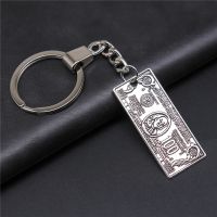 Vintage Antique Silver Color 42x18mm Money Us Dollar Charms Pendants DIY Men Car Keychains Ring Holder Keyring Jewelry Gift