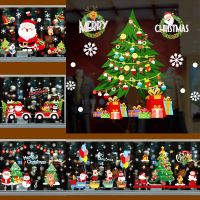 Christmas Snowflake Electrostatic Wall Sticker Glass Windows Decals Merry Christmas Home Decoration Stickers New Year Wallpaper