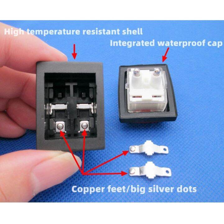 kcd4-stainless-steel-waterproof-rocker-switch-on-off4-6pin-electrical-equipment-switch-with-led-power-supply-16a-250v-20a-125vac