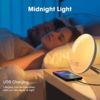 TOOLUP Smart Wake Up Light Alarm Clock Digital 7 Color Switch Radio Sunrise Sunset