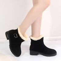 HOT★รองเท้าอุ่นฤดูหนาวผู้หญิงหิมะรองเท้าบูทแพลตฟอร์มกันน้ำ Booties สำหรับผู้หญิงข้อเท้า Plush 2021ใหม่ Botas Mujer Plus ขนาด46