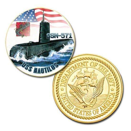 U.S. United States Navy | USS Nautilus SSN-571 Submarine | Gold Plated ...