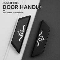 【CW】Punch-free Universal Cabinet Door Drawer Handle Closet Glass Door Strong Adhesive Strong Stick Handle Modern Pattern Style