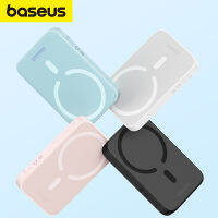 Baseus ชาร์จไร้สายแม่เหล็ก20W แบตสำรอง6000MAh/5000mAh 16.2Mm กันลื่นปลอกซิลิโคนชาร์จเร็วสำหรับ IP 8-14 Series