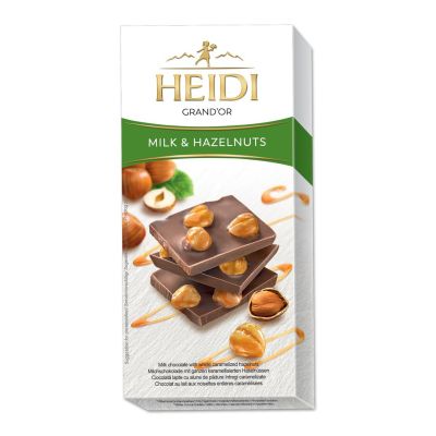 Premium import🔸( x 1) HEIDI Chocolate GRAND’OR MILK &amp; HAZELNUTS 100 g. ช็อคโกแลตนำเข้า รส มิลค์ แอนด์เฮเซลนัท