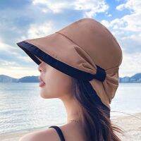 [Hat vendor]หมวกกันแดดหน้าHat vendorพับหมวกผู้หญิงครีมกันแดดกลางแจ้งตกปลาแฟชั่น Anti-UV Seaside หมวกชายหาดกว้าง Brim Visor Sunhat