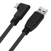 DBP1099 ทนทาน พกพาสะดวก USB 3.0ถึง Type C ข้อศอก90องศา การถ่ายโอนข้อมูล VR ชาร์จเร็ว สำหรับสายเชื่อมต่อ Quest สายชาร์จด่วน สายเคเบิลข้อมูล USB C สายข้อมูล VR