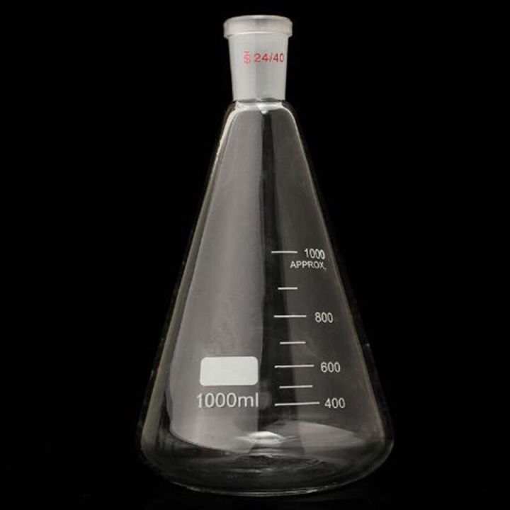 yingke-ขวดทดลองพลาสติกแก้ว24-40-1000มล-1l-บีเกอร์ทรงกรวยอุปกรณ์เครื่องแก้วเคมีสำหรับห้องปฏิบัติการ