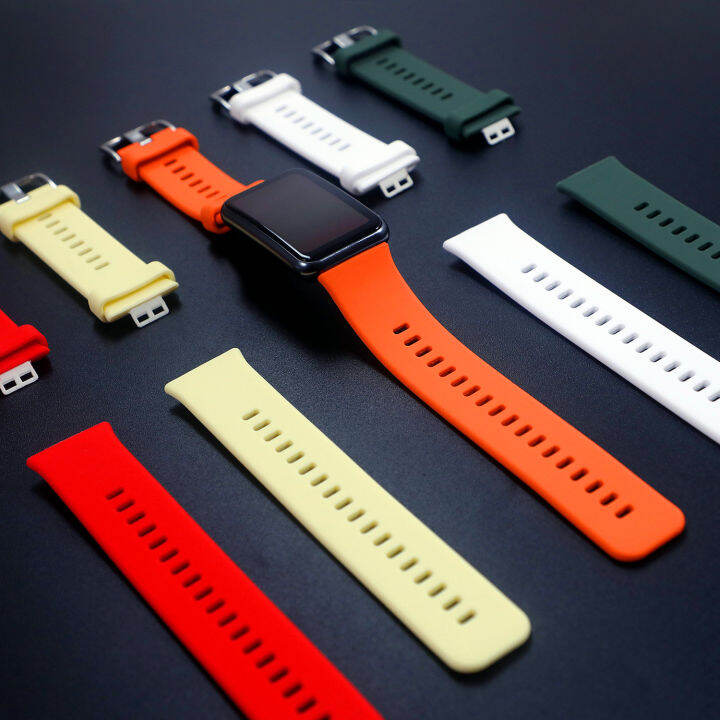 Cw】สายซิลิโคนสำหรับ Watch Fit Strap Smartwatch อุปกรณ์เสริมเปลี่ยนสร้อย