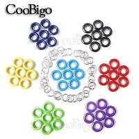 100pcs with Grommet Colorful Hole 5mm Metal Eyelets for Leathercraft DIY Scrapbooking Shoe Belt Cap Bag Tag Clothes Accessories  Pliers