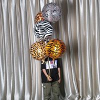 New 22 Inch 4D Round Animal Pattern Aluminum Balloon Birthday Party Decoration Layout Aluminum Foil Ball Wholesale