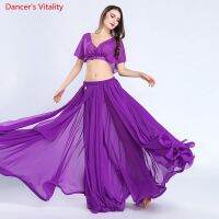 hot【DT】 New Womens 2 pcs. Belly Skirt Dancer Performance Costumes11 Colors Shipping