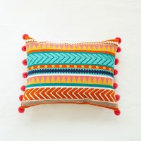 45x45cm/30x60cm/30x50cm30x45cm Ethnic Cushion Cover Embroidery Colorful Floral Tassels Boho Style Pillow Cover Home decoration for Living Room