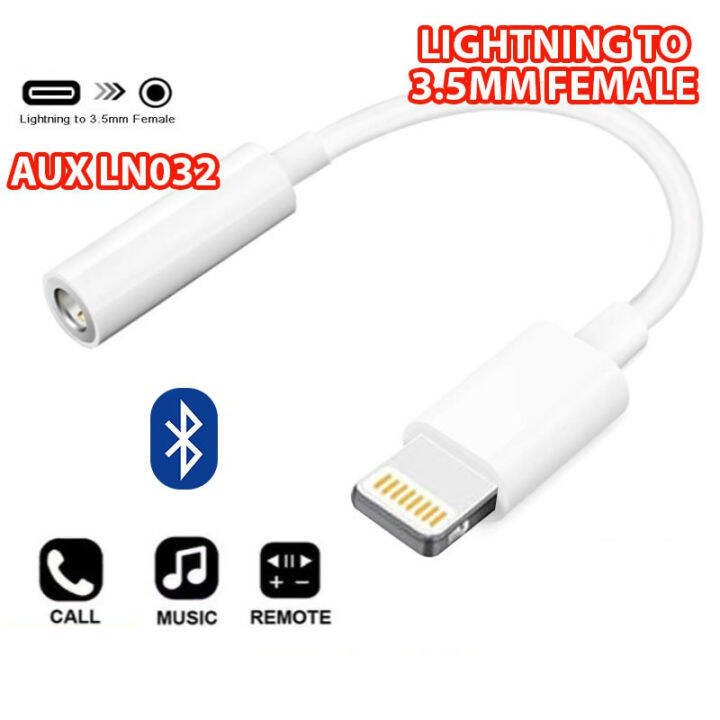 Extendable Converter Lightning to 3.5 mm Aux Jack Headphone Music