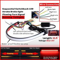 30cm 45cm Flexible Universal Motorcycle Light Bar Strip Tail Turn Signal Tail Rear ke Stop Bulb Lamp ke Light Dual Color