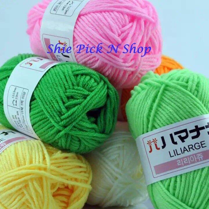 MILK COTTON YARN 4PLY 25G FOR CROCHET KNITTING Lazada PH