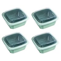 Double Drain Basket Washing Kitchen Refrigerator Strainer Vegetable Fruit Storage Double Sink Filter Shelf