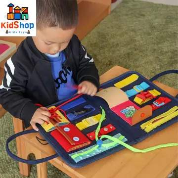 Busy Board Montessori Toy for Toddlers, Sensory Board for Kids, Preschool Activities Educational Travel Toy for Fine Motor Skills, Autism Toys