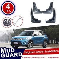 4ชิ้นสำหรับซูซูกิรุ่น Vitara Escudo 2016 2017 2018 2019 LY รถแผ่นบังโคลนหน้าบังโคลนหลังแผ่นกันกระเซ็นอุปกรณ์เสริมบังโคลนเจนเนอ4th