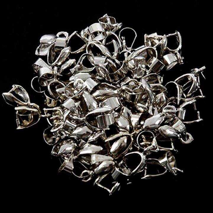 50-pcs-findings-bail-connector-bale-pinch-clasp-pendants-silver