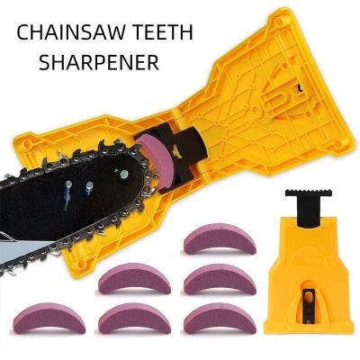 Chainsaw Teeth Sharpener Portable Sharpen Chain Saw Bar-Mount Fast Grinding Sharpening Chainsaw Chain Woodworking Tools