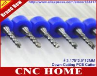 10pcs 3.175MM Shank CED-2.0MM Down-Cut Carbide Bits End Milling Cutters PCB Drill เครื่องมือแกะสลัก CNC บนแผงวงจร PDA