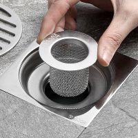 Stainless Steel Floor Drain Filter Mesh Kitchen Sink Anti-clog Filter Bathtub Hair Catcher Shower Leak Net Strainer Drains