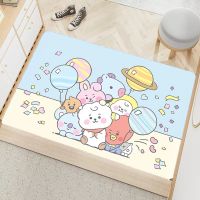 B-BT21 Diatom Ooze Floor Mats Rugs Bath Mat House Entrance Mat Custom Welcome Deal Rug Living Room Kitchen and Home Items Carpet